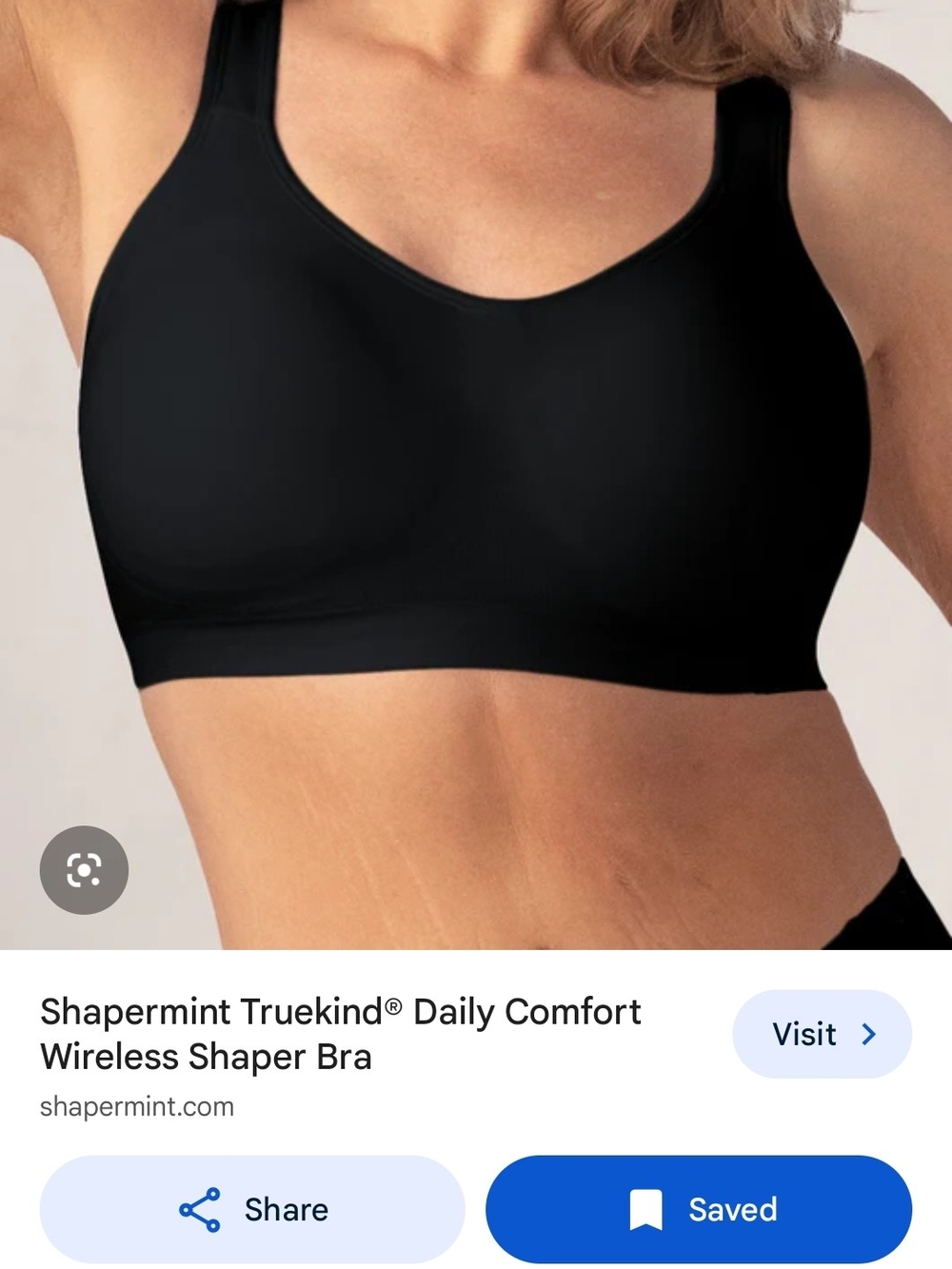 Shapermint Black Wireless Shaper Bra